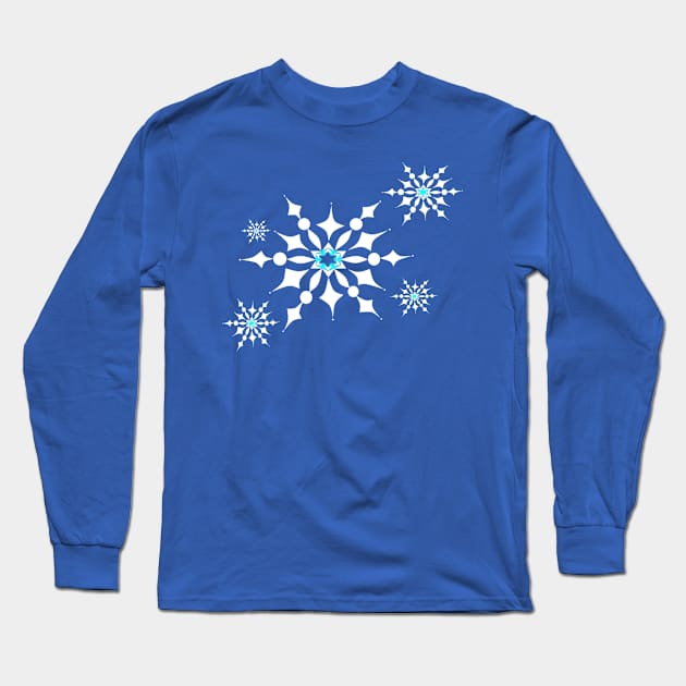 Snowflakes for Winter Long Sleeve T-Shirt by YudyisJudy